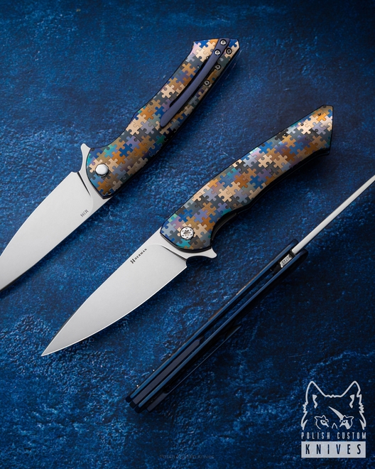 NÓŻ SKŁADANY FOLDER SLIM #0722 M398 PUZZLE HERMAN KNIVES