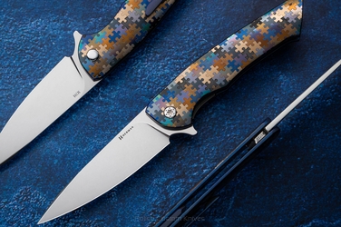 NÓŻ SKŁADANY FOLDER SLIM #0722 M398 PUZZLE HERMAN KNIVES