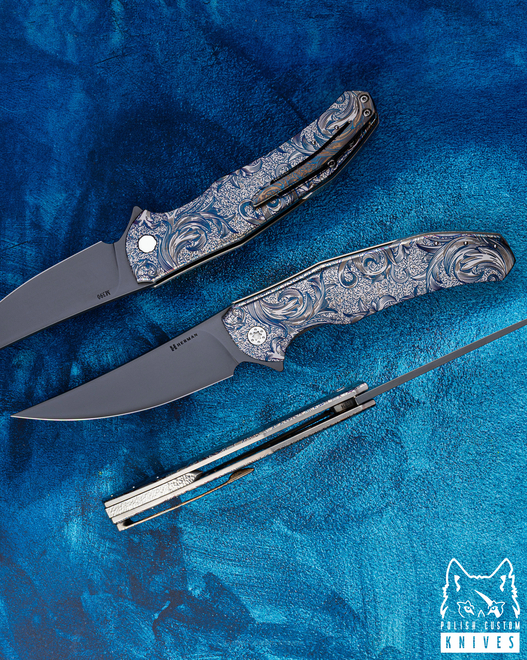NÓŻ SKŁADANY FOLDER ISHTAR #0814 M390 ETERNAL GARDEN HERMAN KNIVES