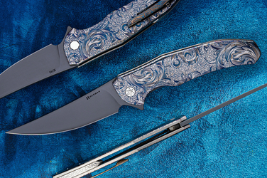 NÓŻ SKŁADANY FOLDER ISHTAR #0814 M390 ETERNAL GARDEN HERMAN KNIVES