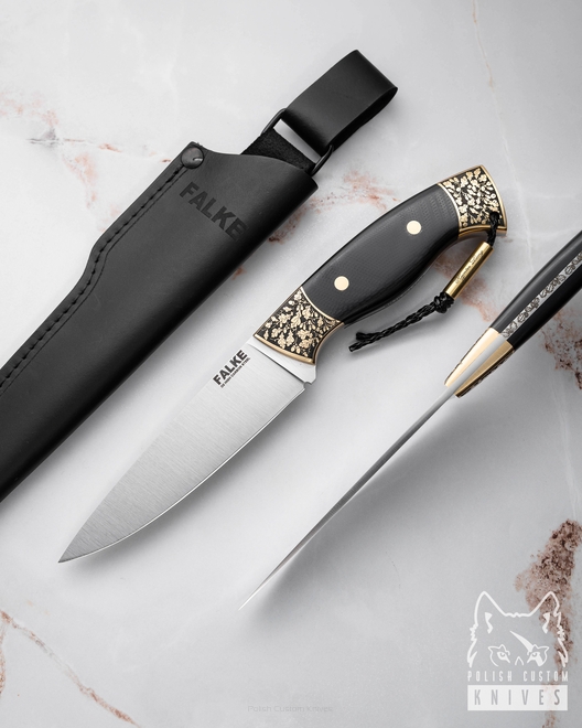 NÓŻ MYŚLIWSKI HUNTER LONG HL 003 D2 G10 FALKE KNIVES