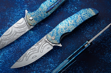 NÓŻ SKŁADANY FOLDER DRAGONFLY #0576 DAMASTEEL DAMACORE ENTROPIA HALF DRESS ( C0079 ) HERMAN KNIVES
