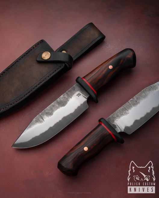 NÓŻ SURVIVALOWY MYŚLIWSKI  KODIAK HUNTER 1 SAN MAI IRONWOOD TS CUSTOM KNIVES