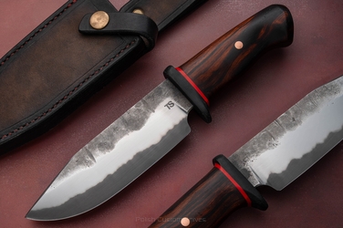 NÓŻ SURVIVALOWY MYŚLIWSKI  KODIAK HUNTER 1 SAN MAI IRONWOOD TS CUSTOM KNIVES