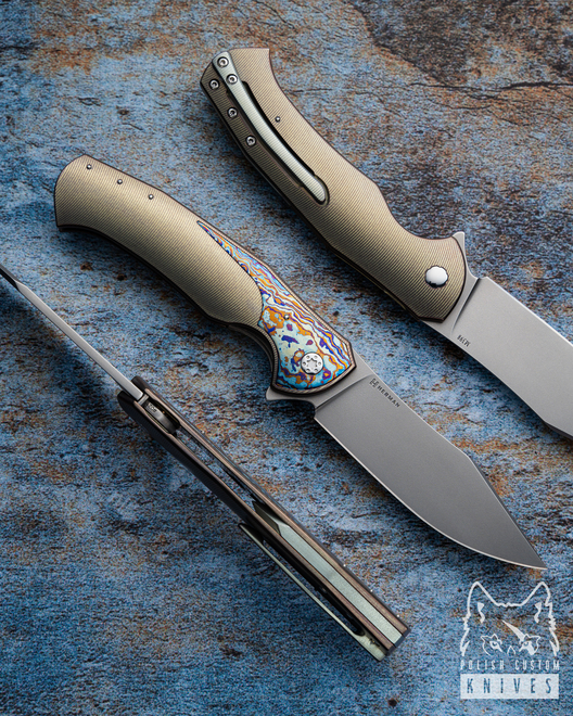 NÓŻ SKŁADANY FOLDER MANTIS 215 LEWORĘCZNY M398 HERMAN KNIVES