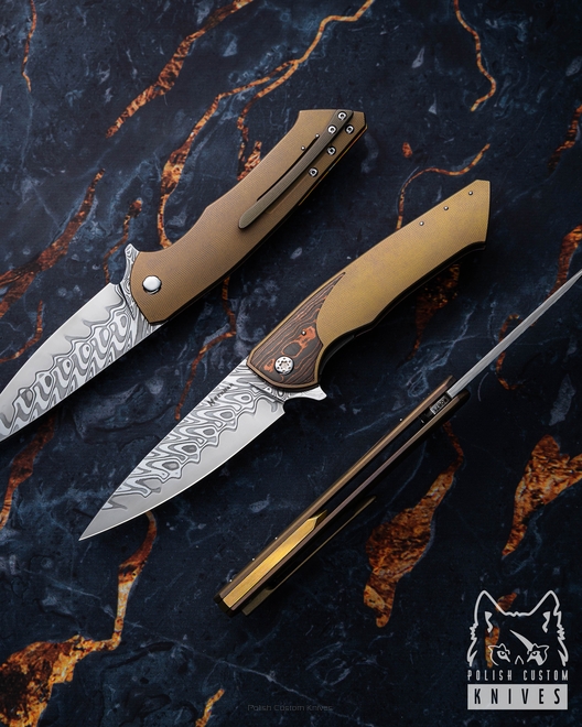 NÓŻ SKŁADANY FOLDER SLIM #0671 DAMACORE HALF DRESS HERMAN KNIVES