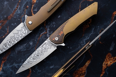 NÓŻ SKŁADANY FOLDER SLIM #0671 DAMACORE HALF DRESS HERMAN KNIVES