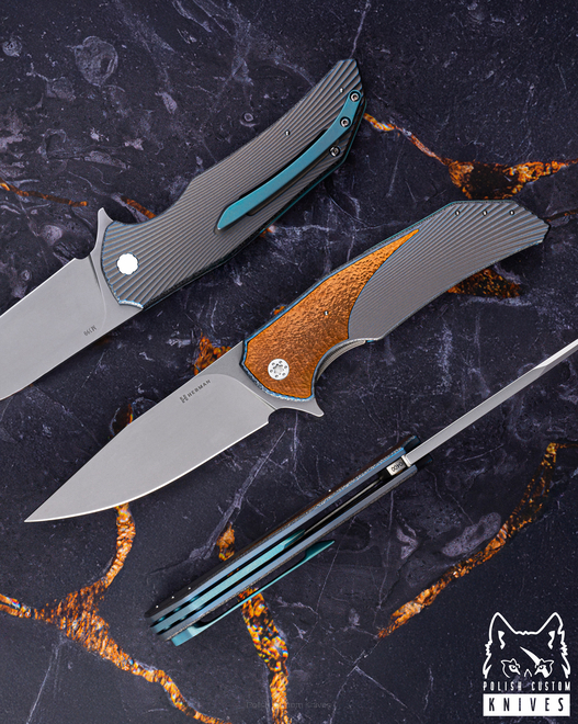 NÓŻ SKŁADANY FOLDER DRAGONFLY #0400 M390 HERMAN KNIVES
