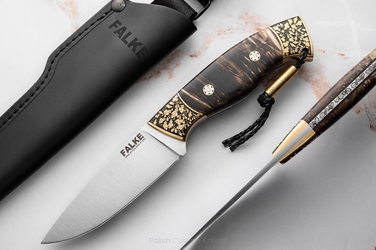 NÓŻ MYŚLIWSKI HUNTER INDIVIDUAL H312 N690 STABILIZOWANA CZECZOTA KLONU FALKE KNIVES
