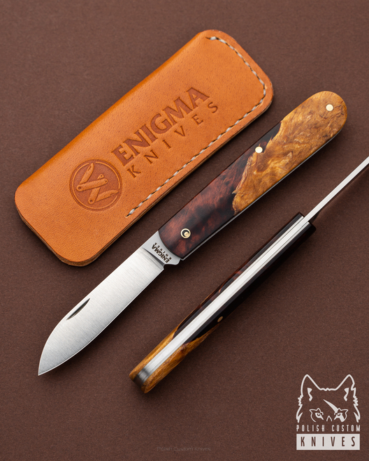 NÓŻ SKŁADANY, SLIPJOINT ENIGMA KNIVES 12 Z POCHWĄ 