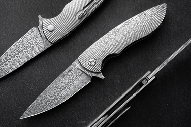 NÓŻ SKŁADANY FOLDER STING #0813 DAMASTEEL FULL DRESS HERMAN KNIVES