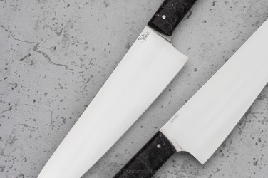 NÓŻ KUCHENNY CHEF 210 65 ELMAX STABILIZOWANA CZECZOTA KLONU CZARNA PABIŚ KNIVES