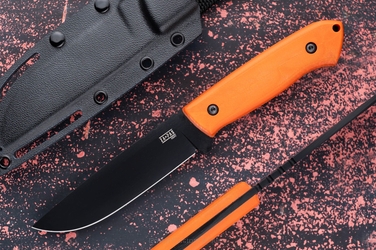 NÓŻ BUSHCRAFTOWY ULTRA OUTDOOR 10 NMV G10 POMARAŃCZOWY CERAKOTE ZA-PAS KNIVES