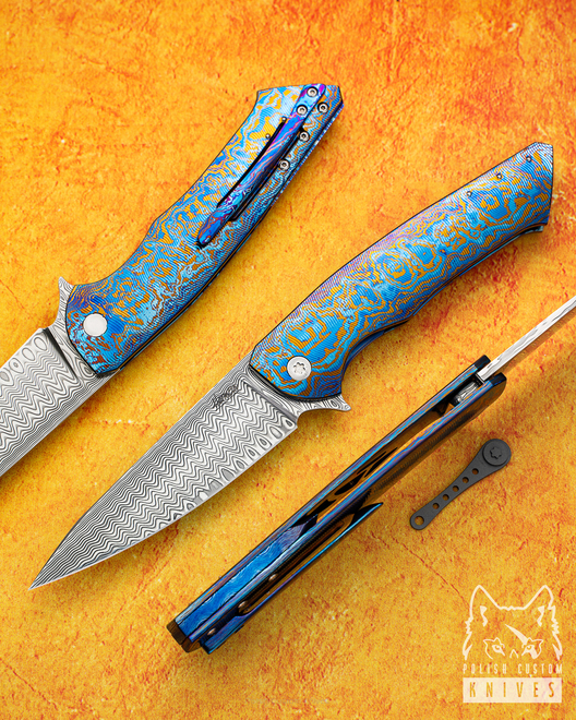 NÓŻ SKŁADANY FOLDER SLIM 9 TIMASCUS HERMAN 