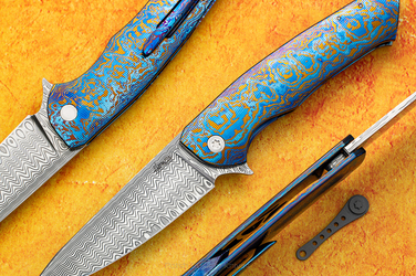 NÓŻ SKŁADANY FOLDER SLIM 9 TIMASCUS HERMAN 