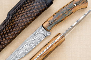 NÓŻ MYŚLIWSKI CLASSIC HUNTER 1 MAMMOTH DAMASTEEL