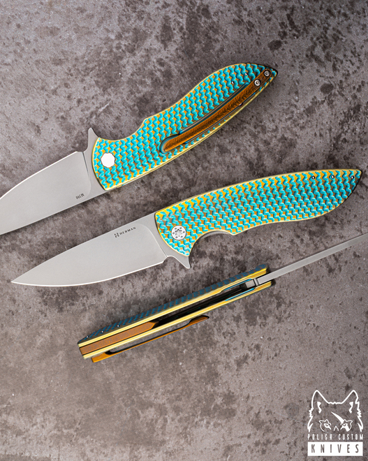 NÓŻ SKŁADANY FOLDER STING #0916 M390 HERMAN KNIVES