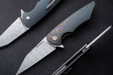 NÓŻ SKŁADANY FOLDER VESPERTILIO #0204 DAMASTEEL HALF DRESS HERMAN KNIVES