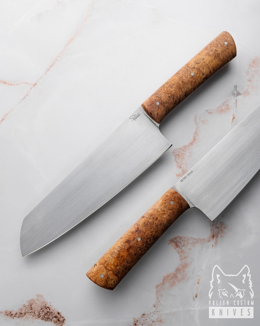 NÓŻ KUCHENNY SANTOKU 180 24 M390 PABIŚ KNIVES