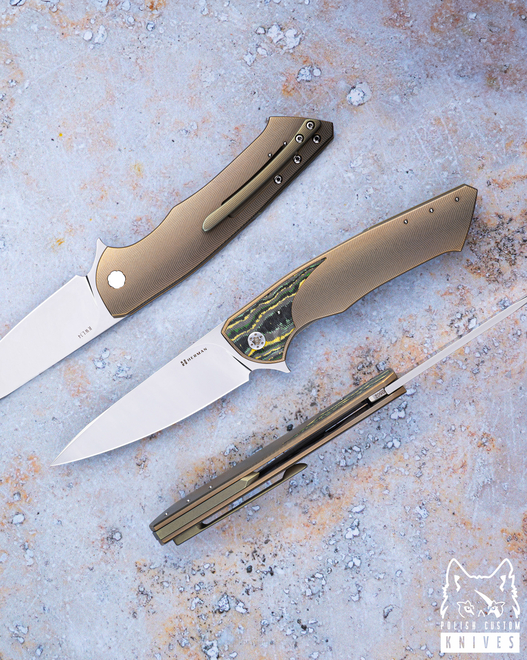 NÓŻ SKŁADANY FOLDER SLIM #0502 RWL34 HERMAN KNIVES