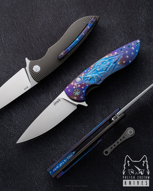 NÓŻ SKŁADANY FOLDER MICRO STING GROGU 6 M398 PIMPED BY MICHO HERMAN KNIVES