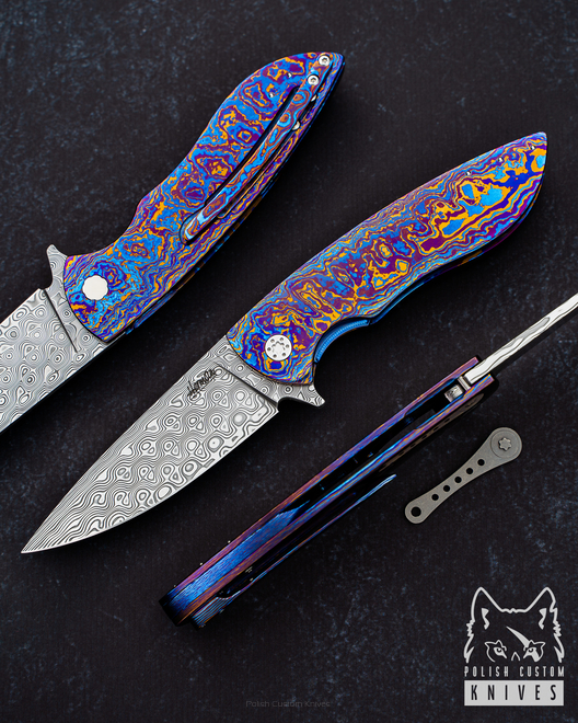 NÓŻ SKŁADANY STING 4 TIMASCUS DAMASTEEL HERMAN