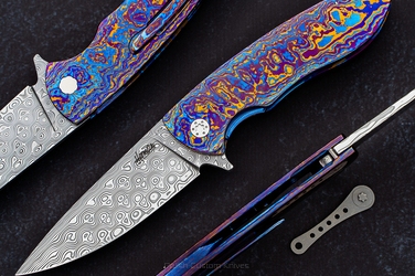 NÓŻ SKŁADANY STING 4 TIMASCUS DAMASTEEL HERMAN