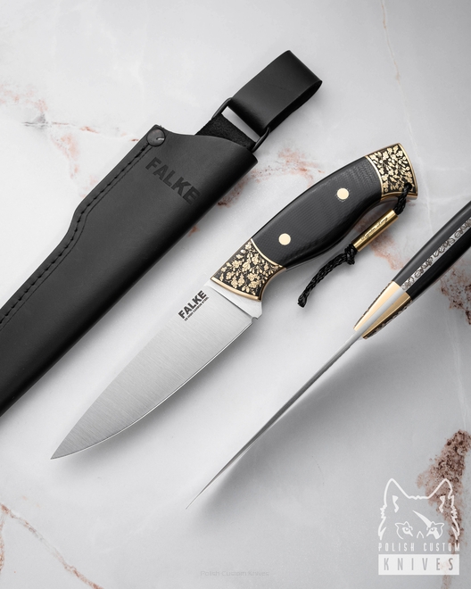 NÓŻ MYŚLIWSKI HUNTER LONG HL 004 D2 G10 FALKE KNIVES
