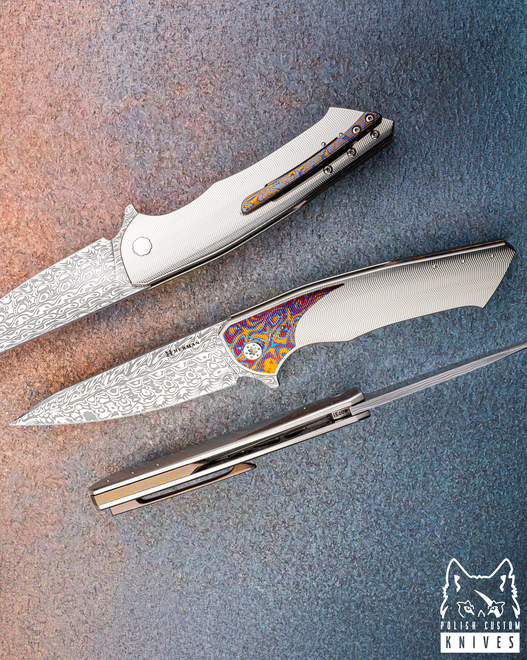 NÓŻ SKŁADANY FOLDER SLIM #0731 DAMASTEEL HALF DRESS HERMAN KNIVES