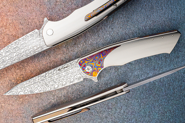 NÓŻ SKŁADANY FOLDER SLIM #0731 DAMASTEEL HALF DRESS HERMAN KNIVES