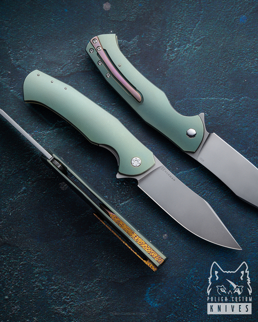 NÓŻ SKŁADANY FOLDER MANTIS 258 LEWORĘCZNY M390 HERMAN KNIVES