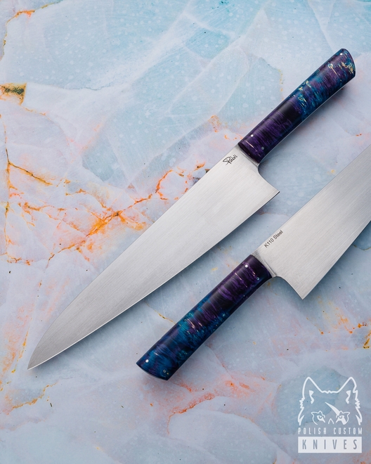 NÓŻ KUCHENNY CHEF 240 7 K110 DREWNO STABILIZOWANE PABIŚ