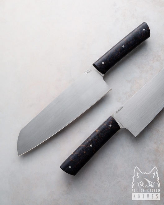 NÓŻ KUCHENNY SANTOKU 180 23 M390 PABIŚ KNIVES