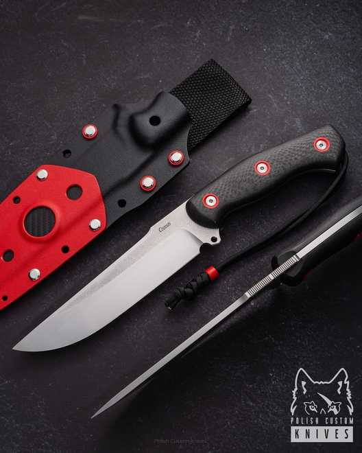DUŻY NÓŻ TAKTYCZNY MYŚLIWSKI ALLIGATOR XVIII ELMAX CARBON FIBRE CRONOS