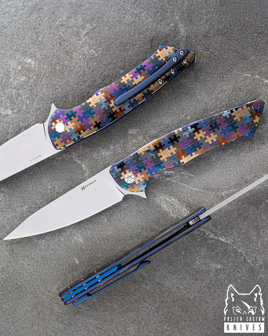 NÓŻ SKŁADANY FOLDER SLIM #0599 MAGNACUT PUZZLE HERMAN KNIVES