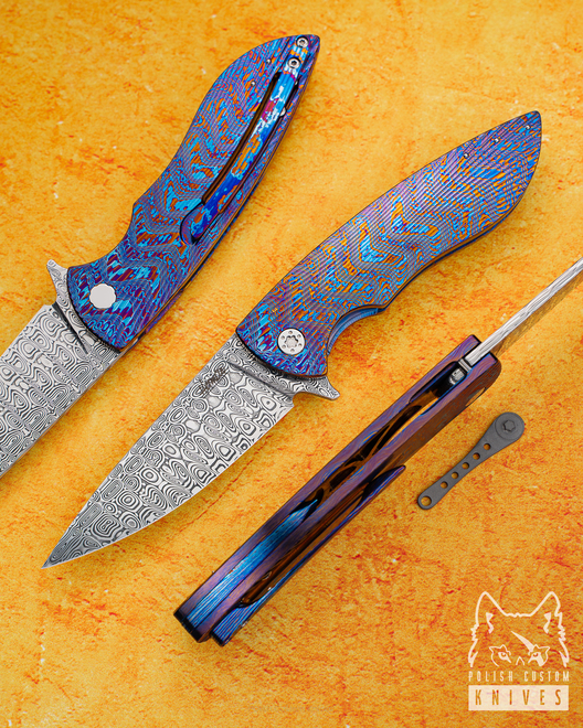 NÓŻ SKŁADANY STING 11 TIMASCUS DAMASTEEL HERMAN