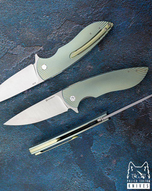 NÓŻ SKŁADANY FOLDER BIG STING #0027 M398 HERMAN KNIVES