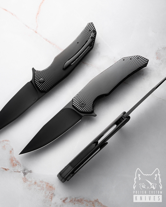 NÓŻ SKŁADANY FOLDER DRAGONFLY #0499 M398 OERLIKON DLC HERMAN KNIVES