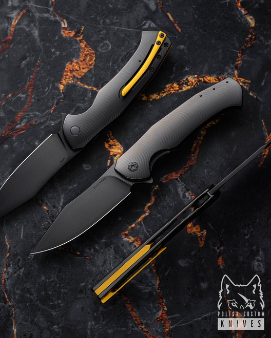 NÓŻ SKŁADANY FOLDER MANTIS #0305 M390 DLC HERMAN KNIVES