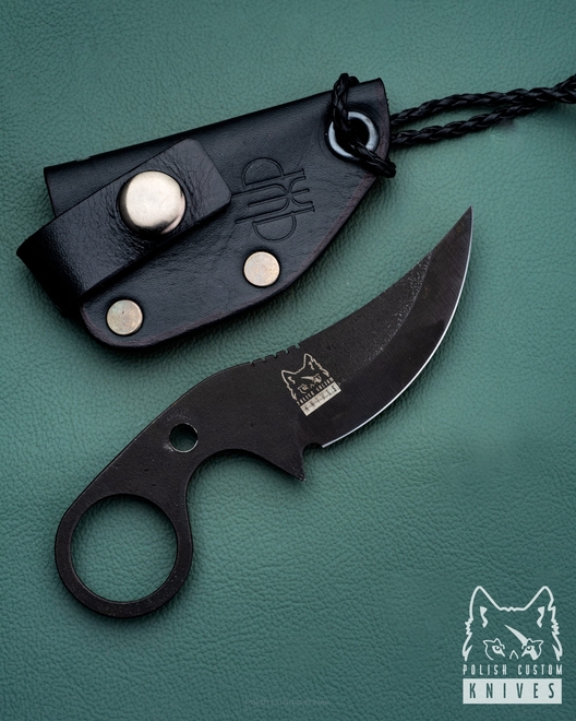 NÓŻ NECK, EDC SUŁTAN+ OXYDA K110  POCHWA SKÓRZANA CZARNA PRUCIAK