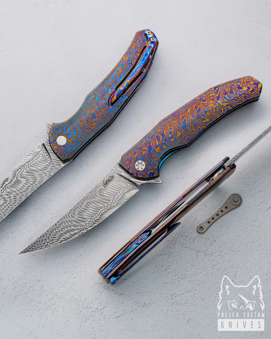 NÓŻ SKŁADANY FOLDER ISHTAR 7 TIMASCUS DAMASTEEL HERMAN