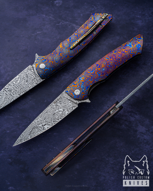 NÓŻ SKŁADANY FOLDER SLIM 415 TIMASCUS DAMASTEEL FULL DRESS HERMAN KNIVES