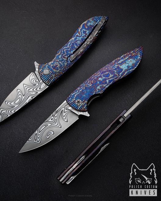 NÓŻ SKŁADANY FOLDER STING #0923 DAMACORE TIMASCUS FULL DRESS ( C0048 ) HERMAN KNIVES