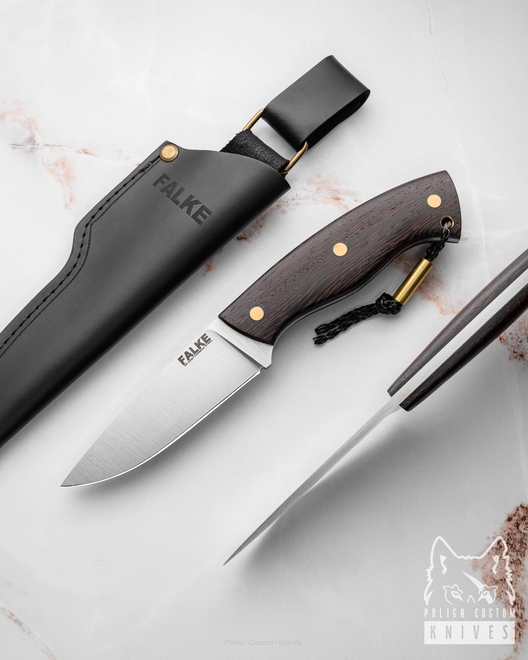 NÓŻ MYŚLIWSKI HUNTER STANDARD HS 223 K110 WENGE AFRYKAŃSKIE FALKE KNIVES
