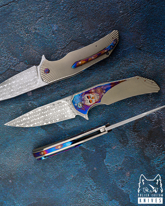 NÓŻ SKŁADANY FOLDER DRAGONFLY #0509 VEGAS FORGE HALF DRESS HERMAN KNIVES