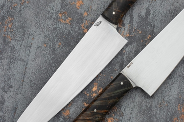 NÓŻ KUCHENNY CHEF 210 64 ELMAX STABILIZOWANA CZECZOTA KLONU CZARNO-POMARAŃCZOWA PABIŚ KNIVES