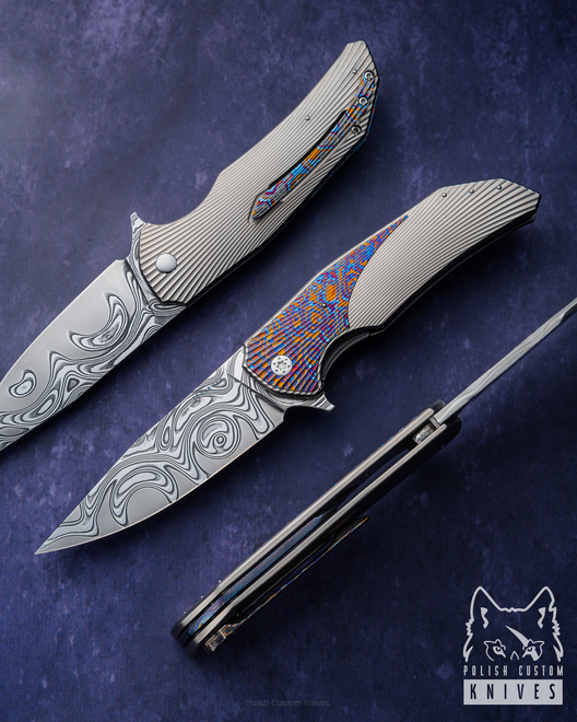 NÓŻ SKŁADANY FOLDER DRAGONFLY 358 DAMACORE HALF DRESS HERMAN KNIVES