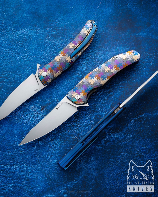 NÓŻ SKŁADANY FOLDER ISHTAR #0654 M390 PUZZLE HERMAN KNIVES