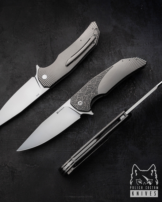 NÓŻ SKŁADANY FOLDER DRAGONFLY #0570 M398 HERMAN KNIVES