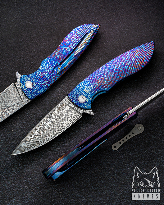 NÓŻ SKŁADANY STING 6 TIMASCUS DAMASTEEL HERMAN